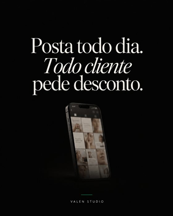 Capa Posta todo dia. Todo cliente pede desconto.